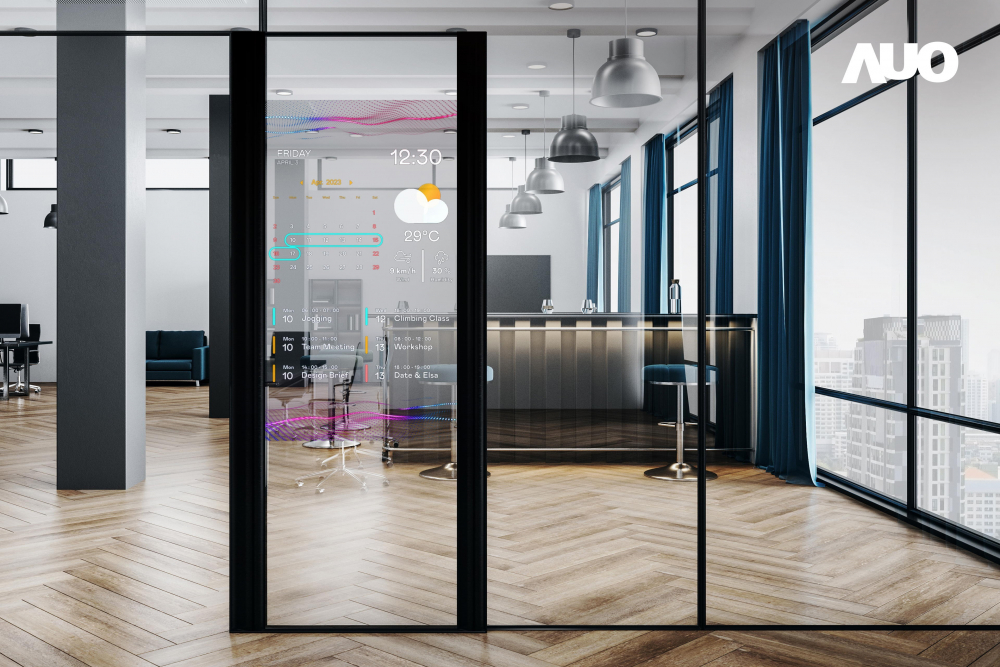 60吋Micro LED透明窗屏显示器，可依需求调整并延伸应用于不同场域，包括汽车侧窗或家庭玄关、智慧橱窗、商业展示等面向，提供丰富的信息娱乐内容